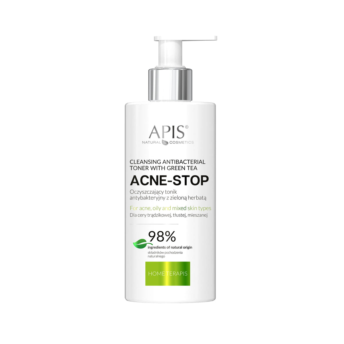 Front view of Apis Acne-Stop Antibacterial Cleansing Toner 300ml