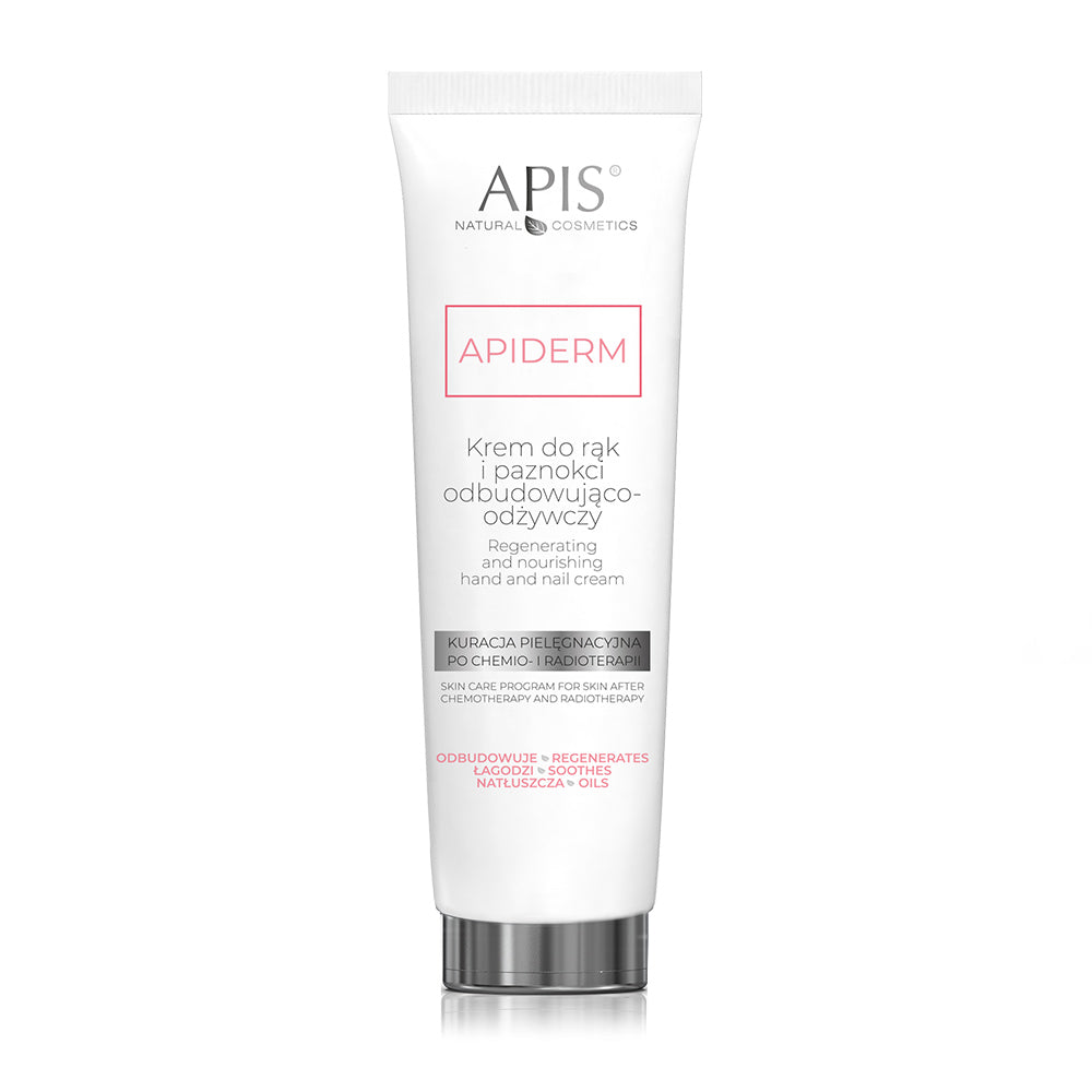 Apis Natural Cosmetics Apiderm hand and nail cream on a white background