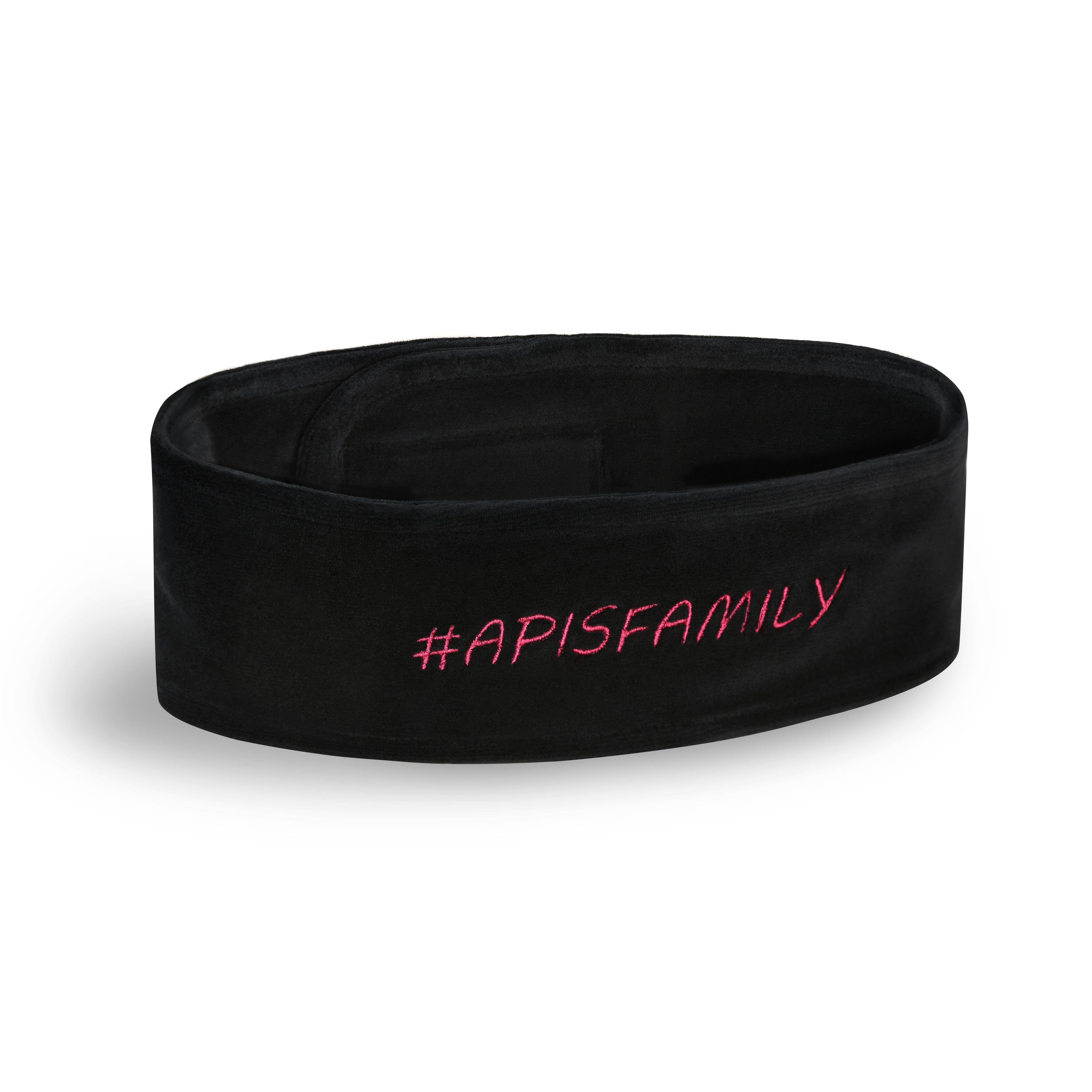 Apis Black Velour Cosmetic Headband |