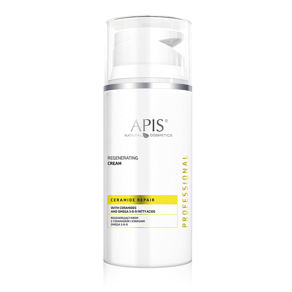 Apis Natural Cosmetics regenerating cream bottle on a white background