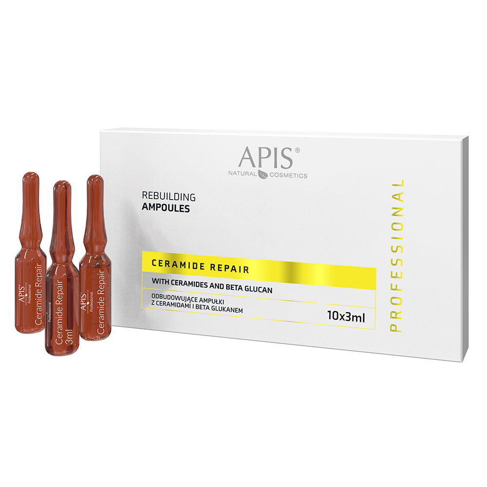 Front view of Apis Ceramide Repair Rebuilding Ampoules 10 x 3ml