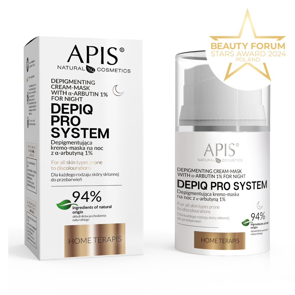 Front view of Apis Depiq Pro Depigmenting Night Cream-Mask 50ml