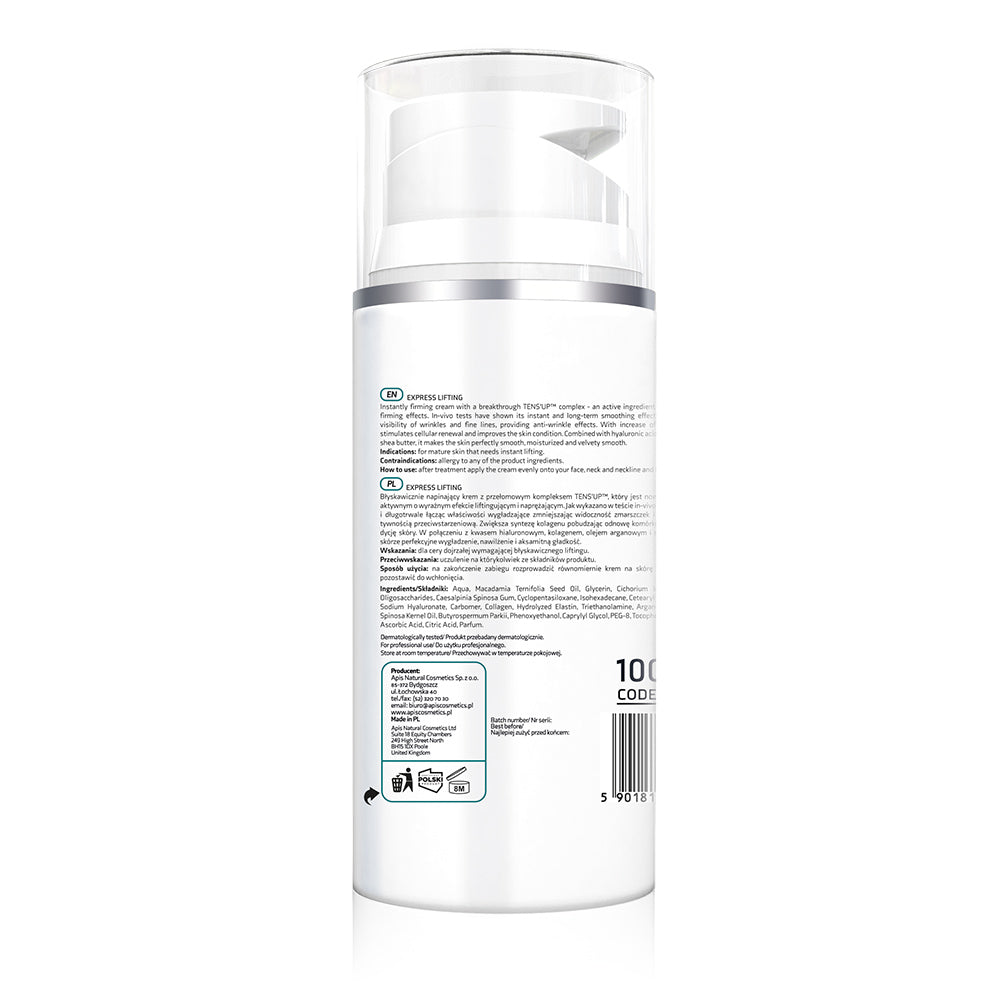 Back view of Apis Express Lifting Face Cream 100ml