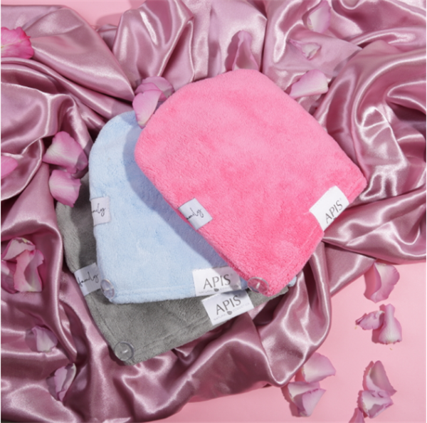 Apis Grey Hair Turban Towel | Quick Drying Microfibre Wrap