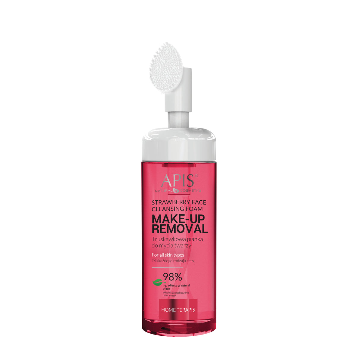 A pink pump bottle labeled &