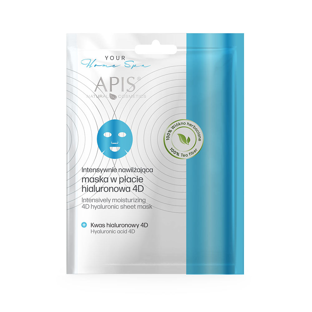 Front view of Apis Intensely Moisturising 4D Hyaluronic Sheet Mask 20g