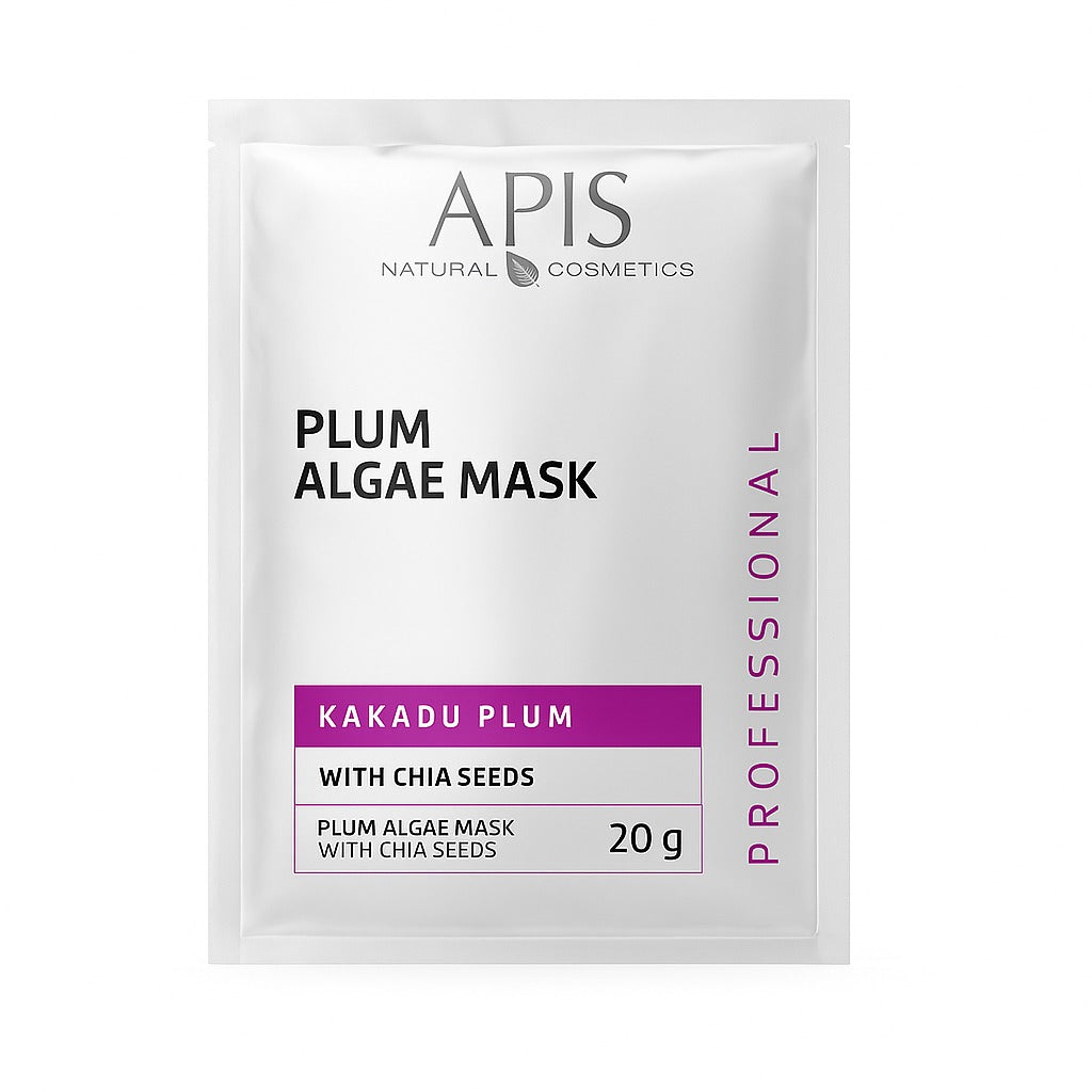 Apis Natural Cosmetics Plum Algae Mask packaging on a white background