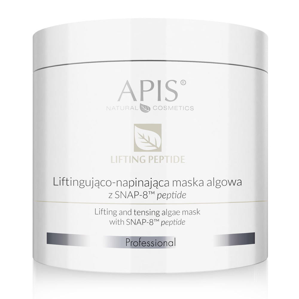 APIS lifting and tensing algae mask with SNAP-8 peptide on a white background