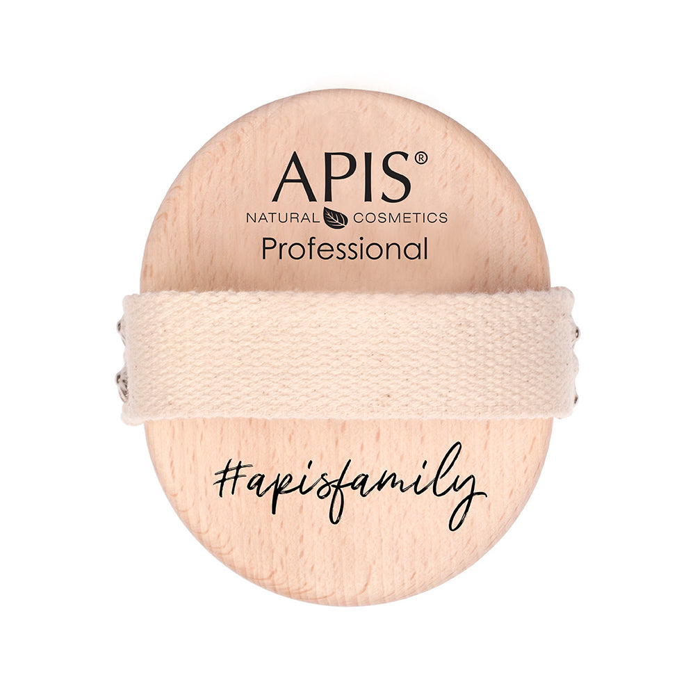 Top view of Apis natural dry body brush with Tampico fibres
