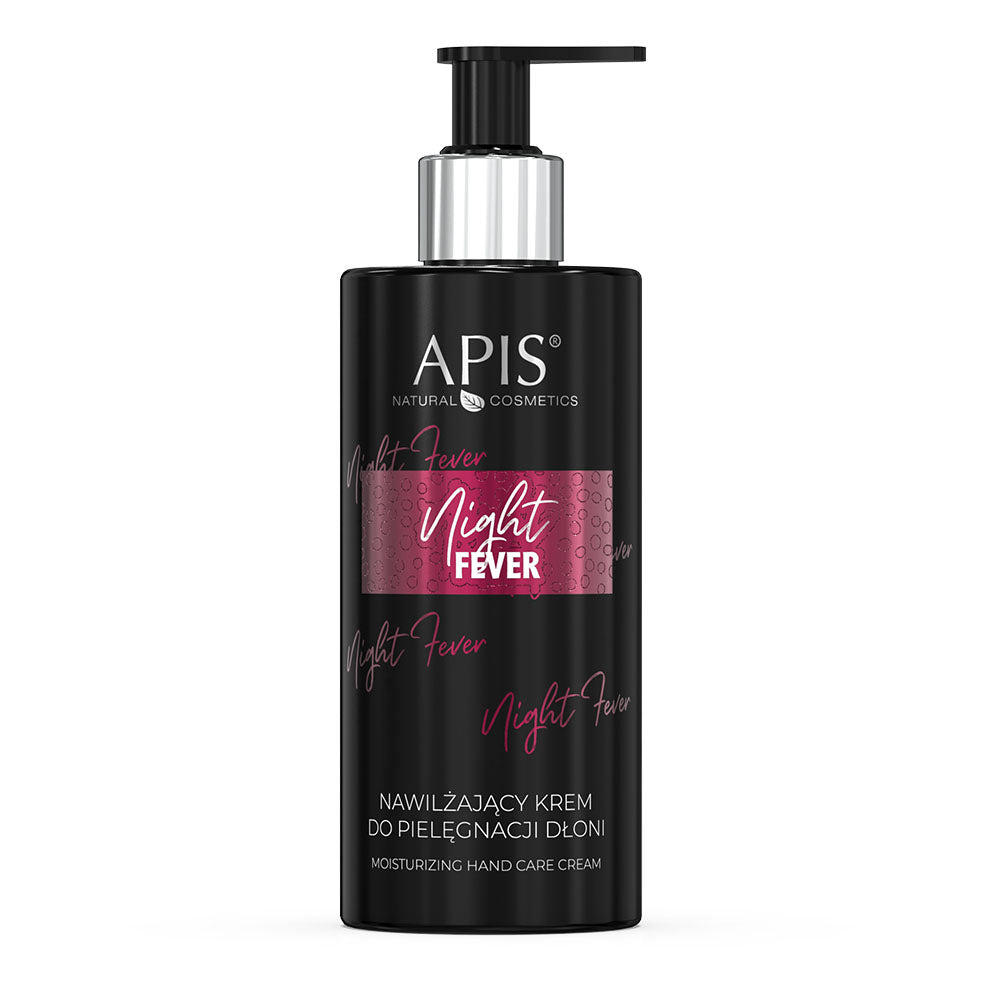 APIS Night Fever moisturizing hand care cream bottle on a white background