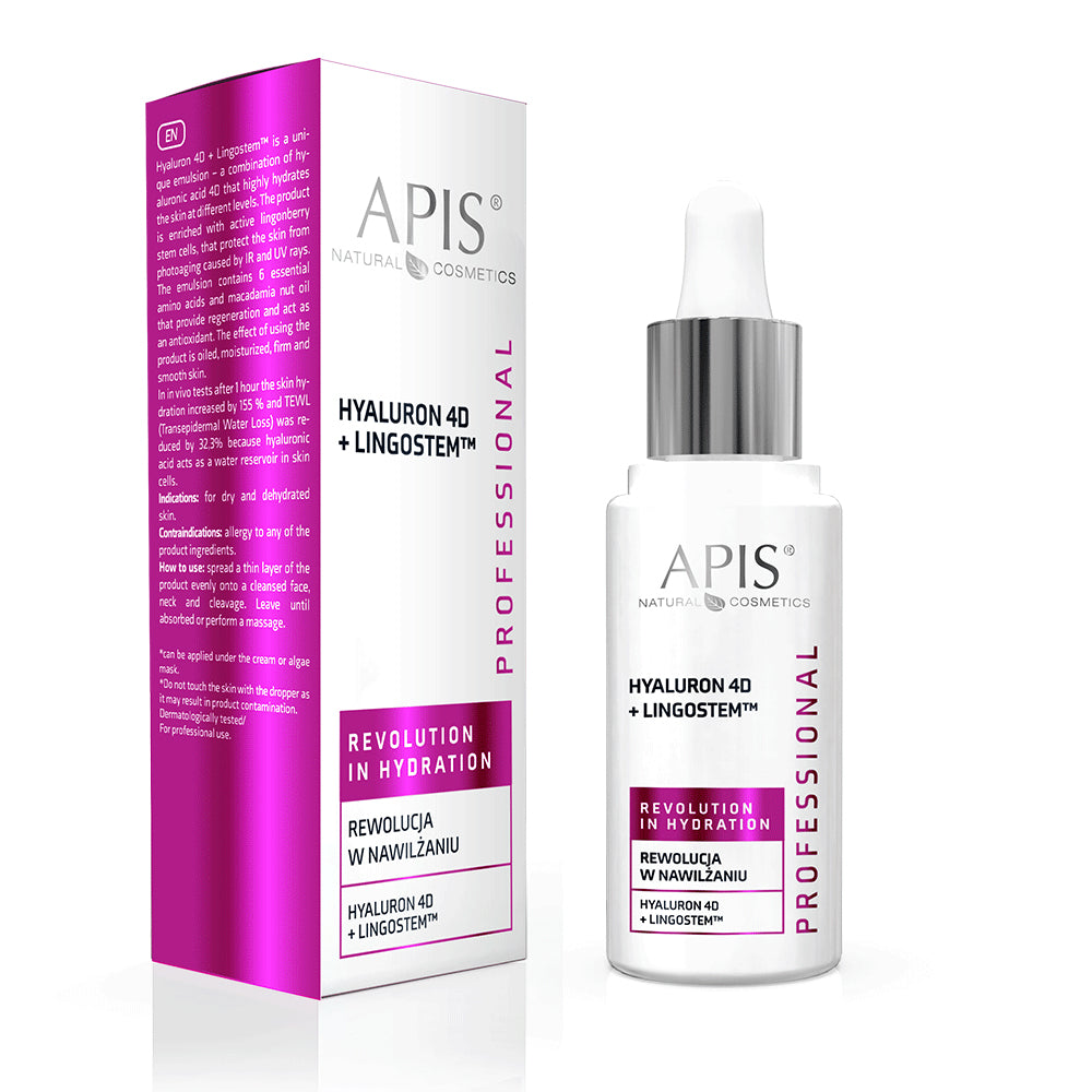 Apis Natural Cosmetics skincare bottle and packaging on a white background