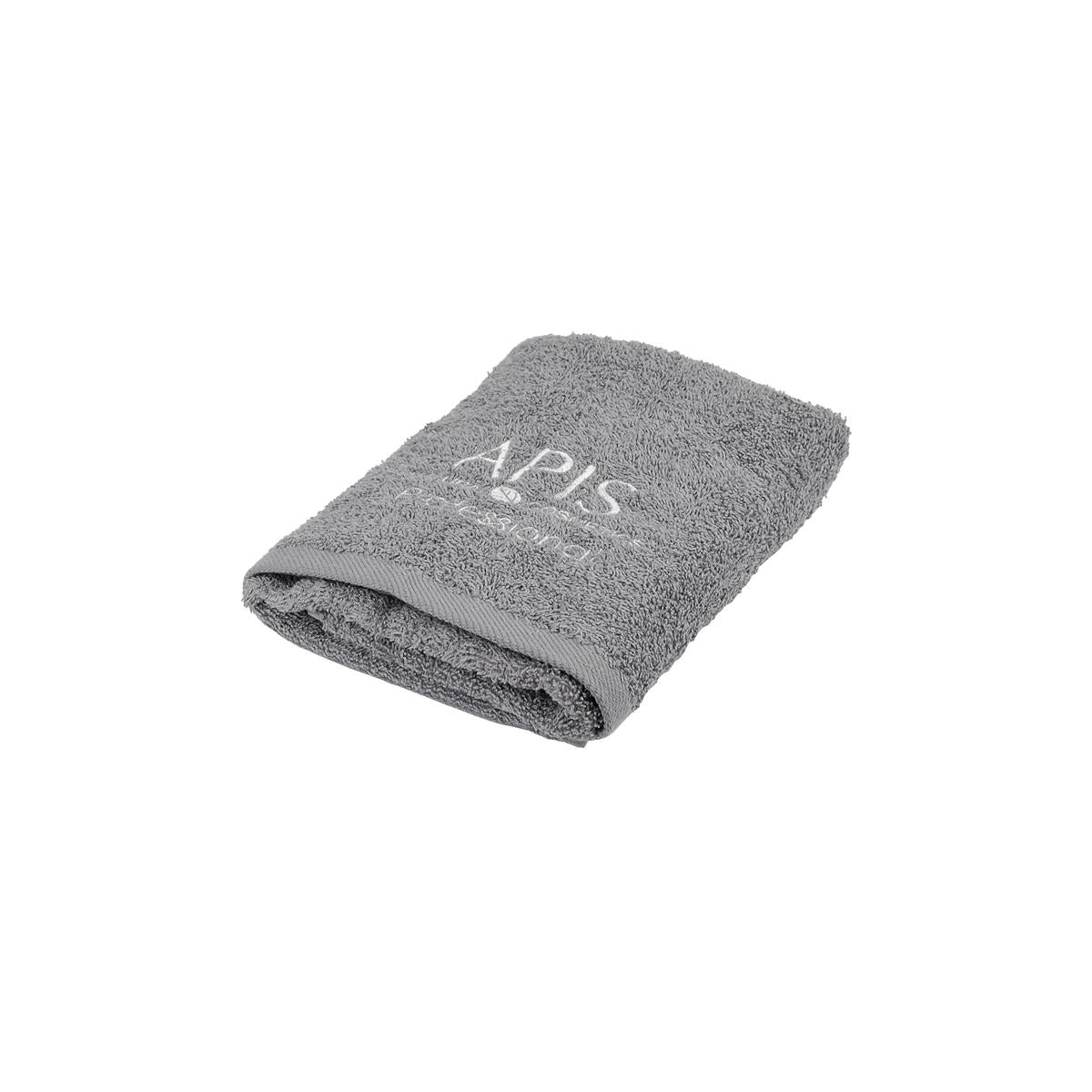 Gray towel with &