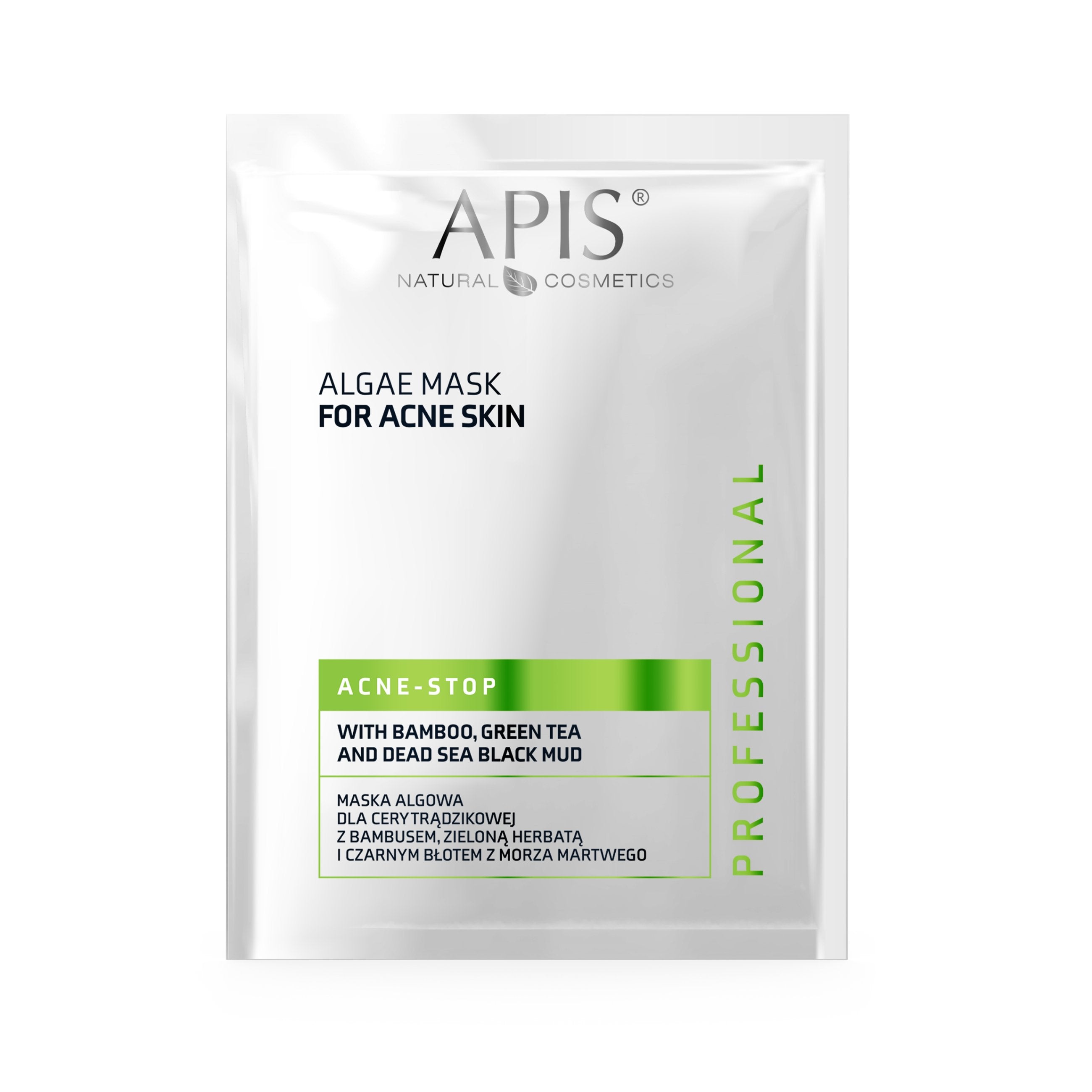 Apis ACNE-STOP Algae Mask for Acne-Prone Skin with Bamboo & Green Tea ...