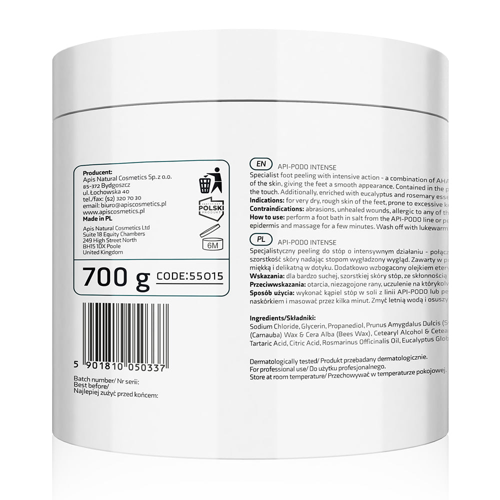 Back label of a cosmetic product container with text and bar code on a white background
