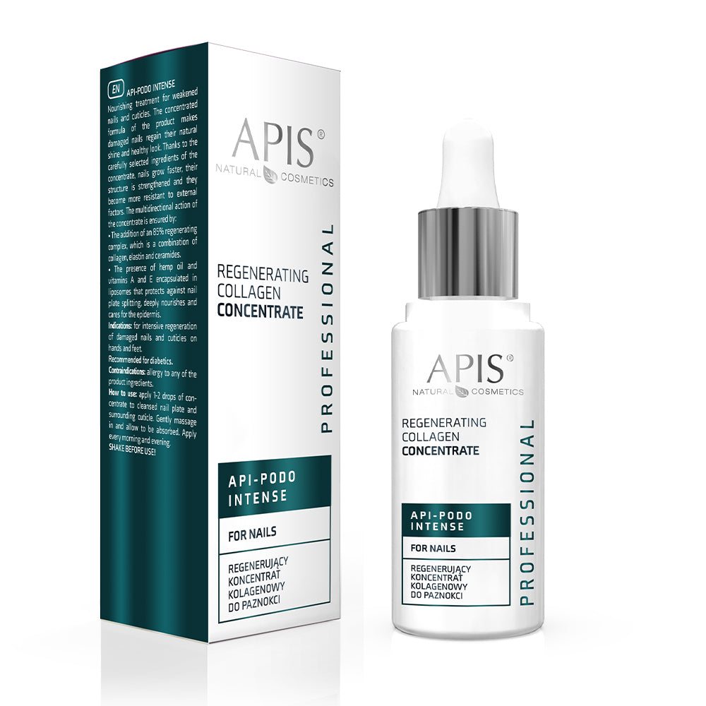 Apis Natural Cosmetics Regenerating Collagen Concentrate bottle and packaging on a white background