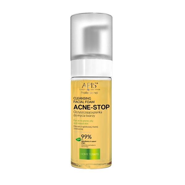 Cleansing facial foam bottle labeled &