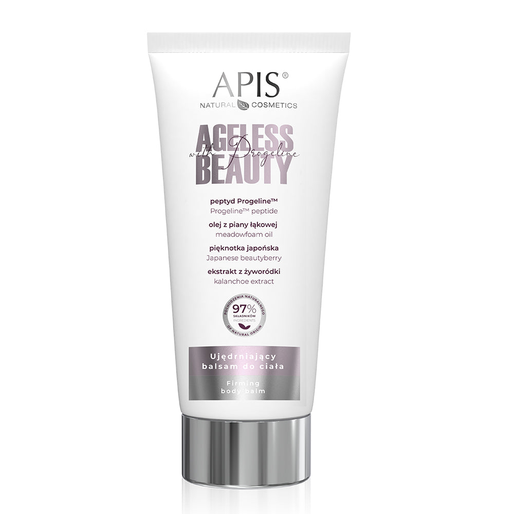 Tube of Apis Natural Cosmetics body balm on a white background