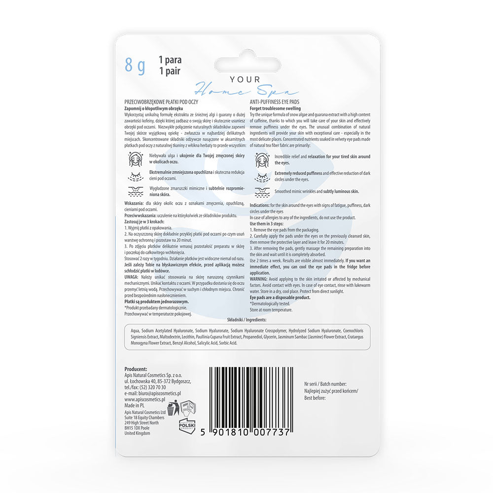 Product packaging with text and a barcode on a white background