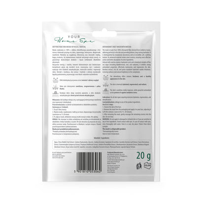 Back view of Apis Antioxidant Sheet Mask with Matcha 20g