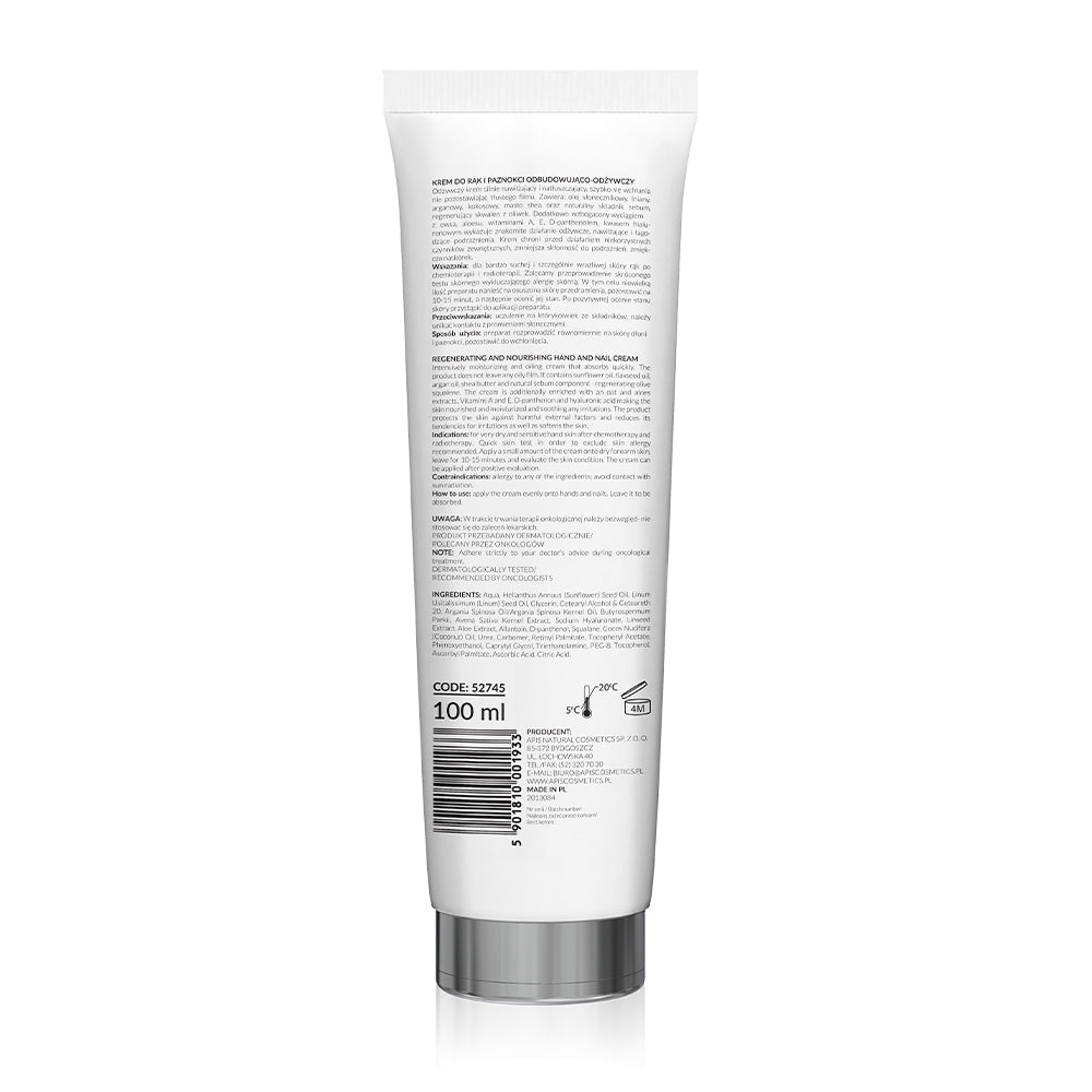White tube with text and a silver cap on a white background