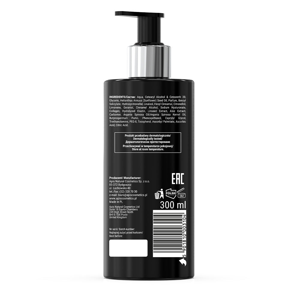 Back view of Apis Black Dream Nourishing Hand Cream 300ml