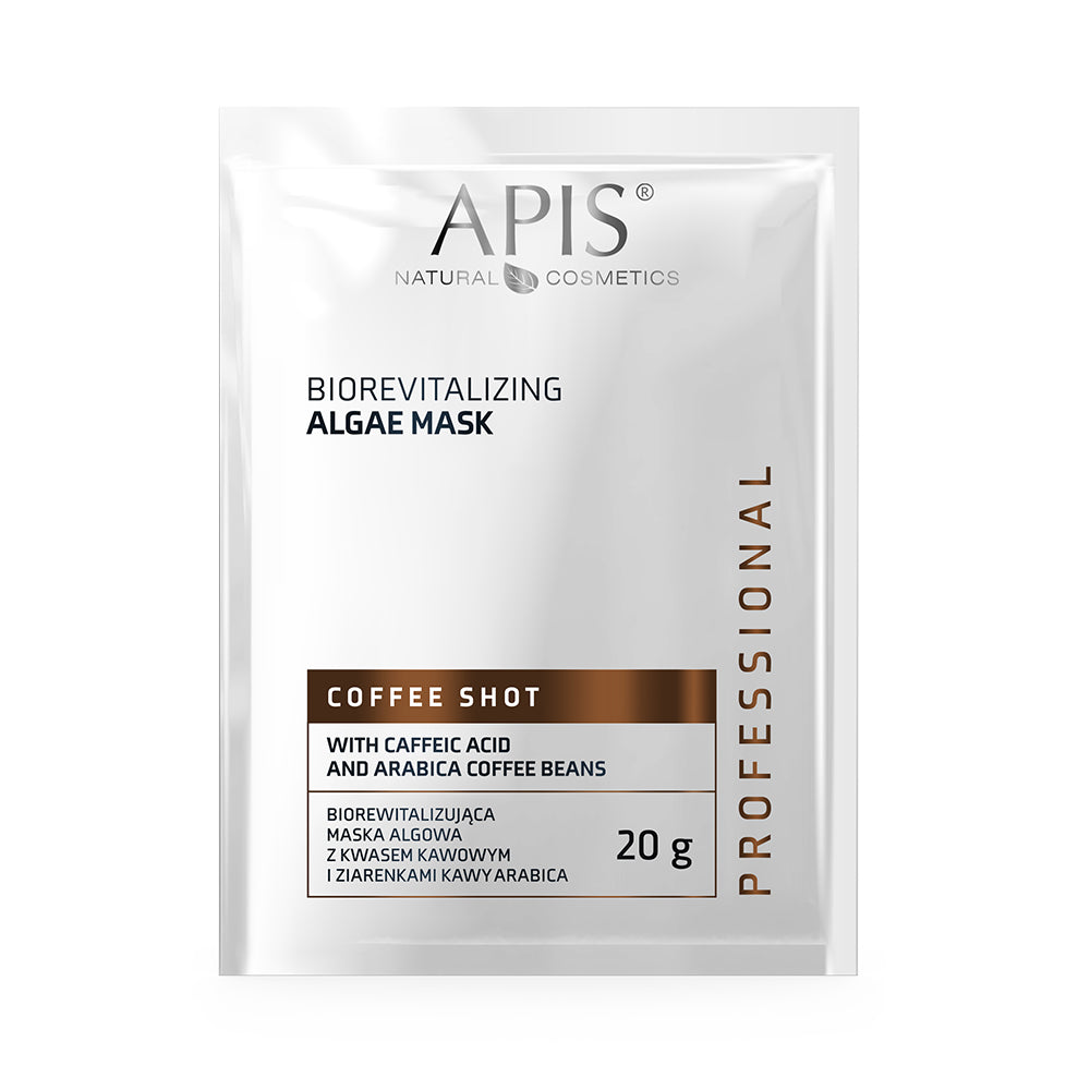 Apis COFFEE SHOT Bio-revitalising Algae Mask with Coffee Acid &amp; Arabica Beans | 20g