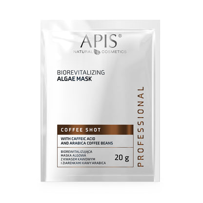 Apis COFFEE SHOT Bio-revitalising Algae Mask with Coffee Acid &amp; Arabica Beans | 20g