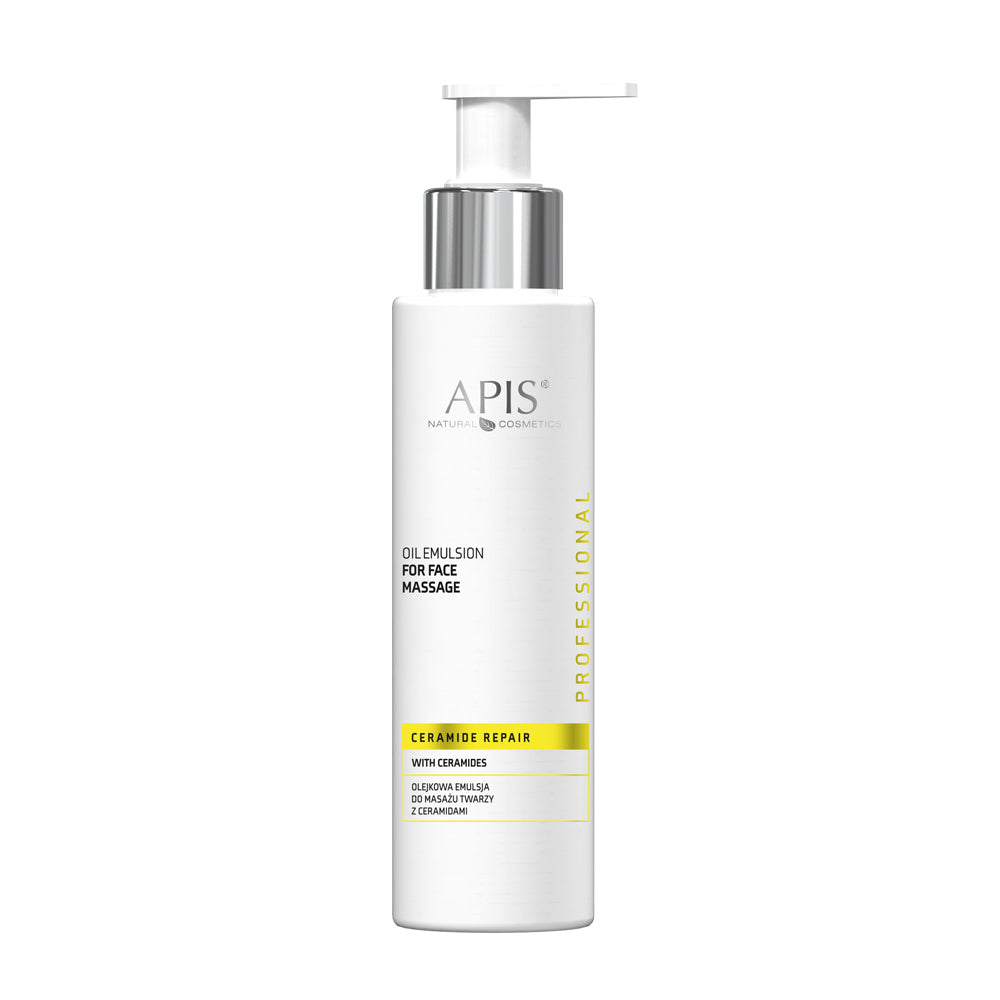 Front view of Apis Ceramide Repair Face Massage Oil Emulsion 150ml