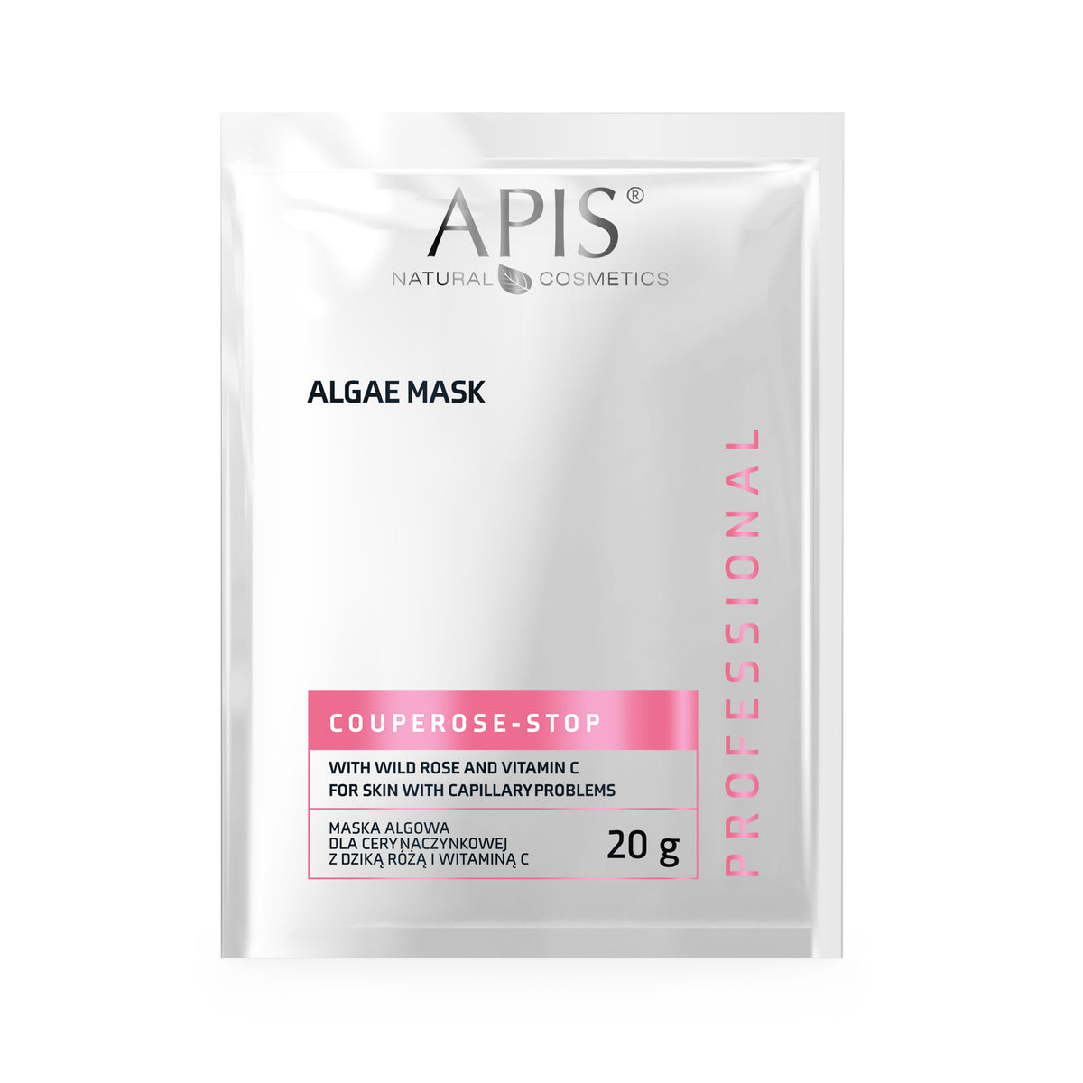 APIS algae mask packaging on a white background