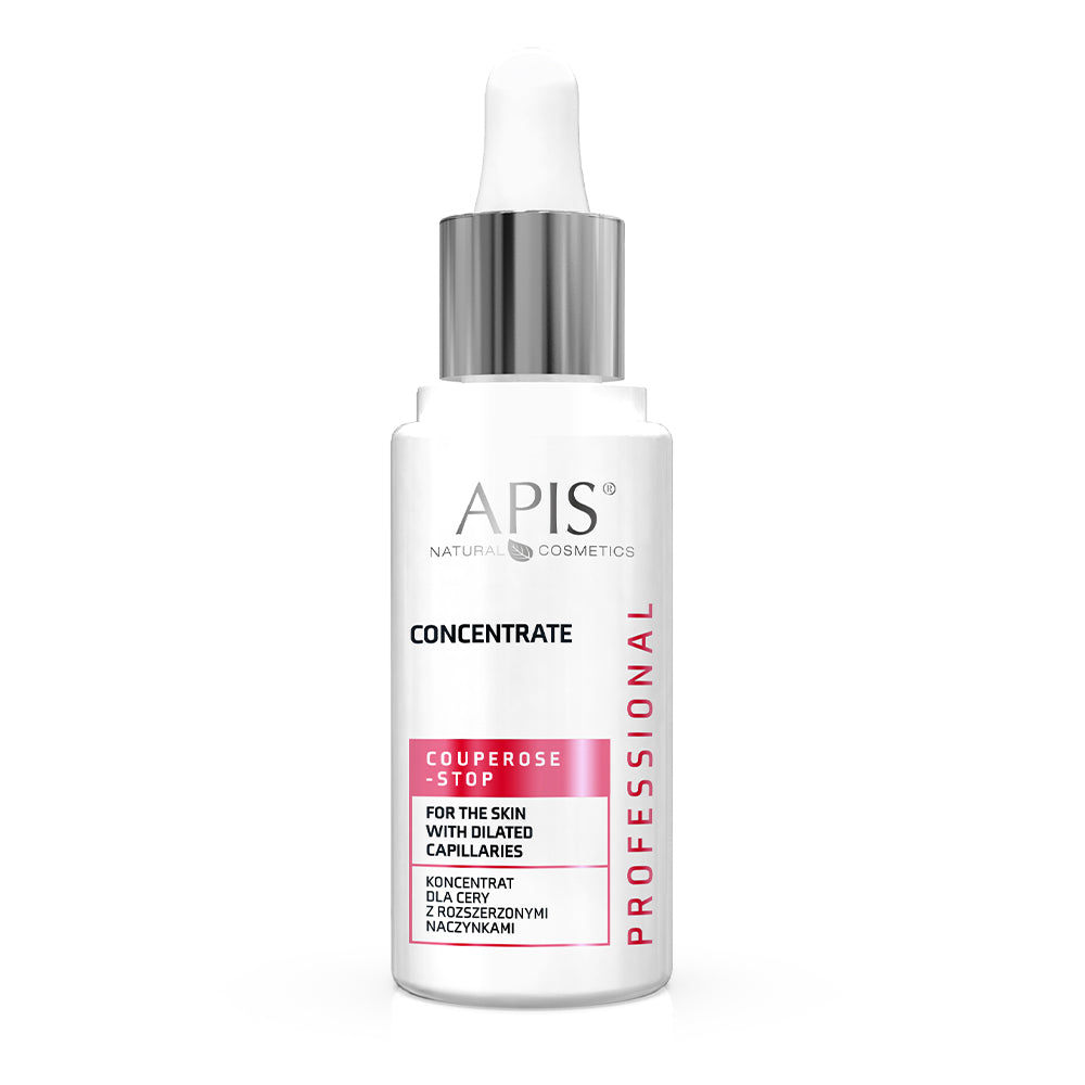 Apis Natural Cosmetics concentrate bottle on a white background