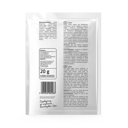 Apis Detox Algae Mask | Bamboo Charcoal &amp; Ionised Silver | 20 g