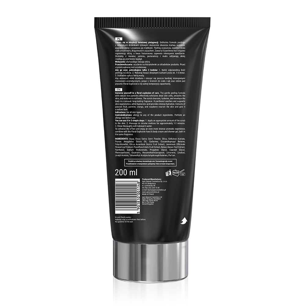 Back view of Apis Floral Explosion Rice Body Scrub 200ml