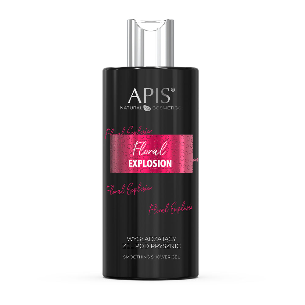 Front view of Apis Floral Explosion Smoothing Shower Gel 300ml