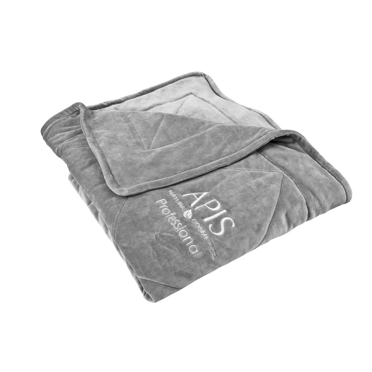 Gray blanket with &