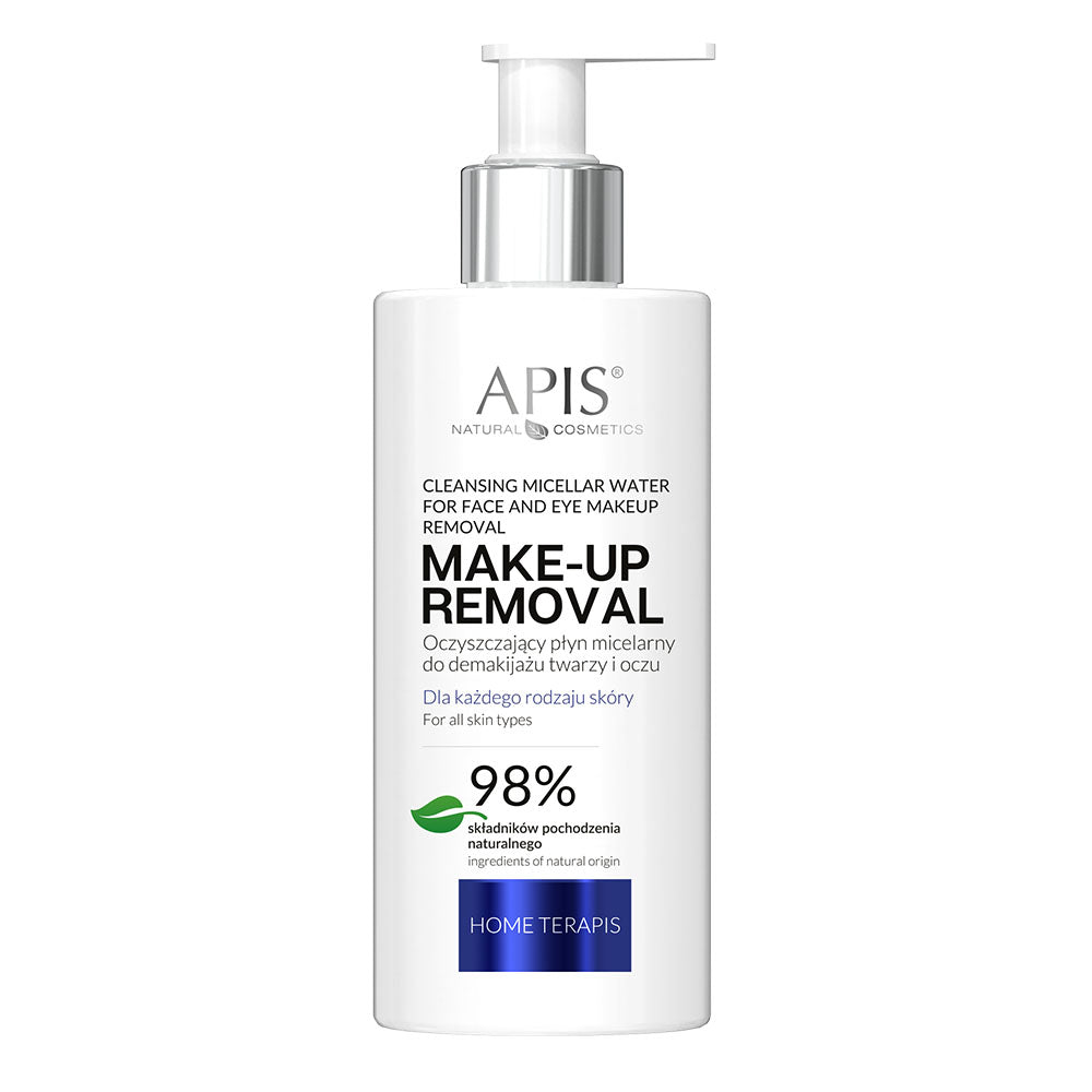 APIS makeup remover bottle on a white background