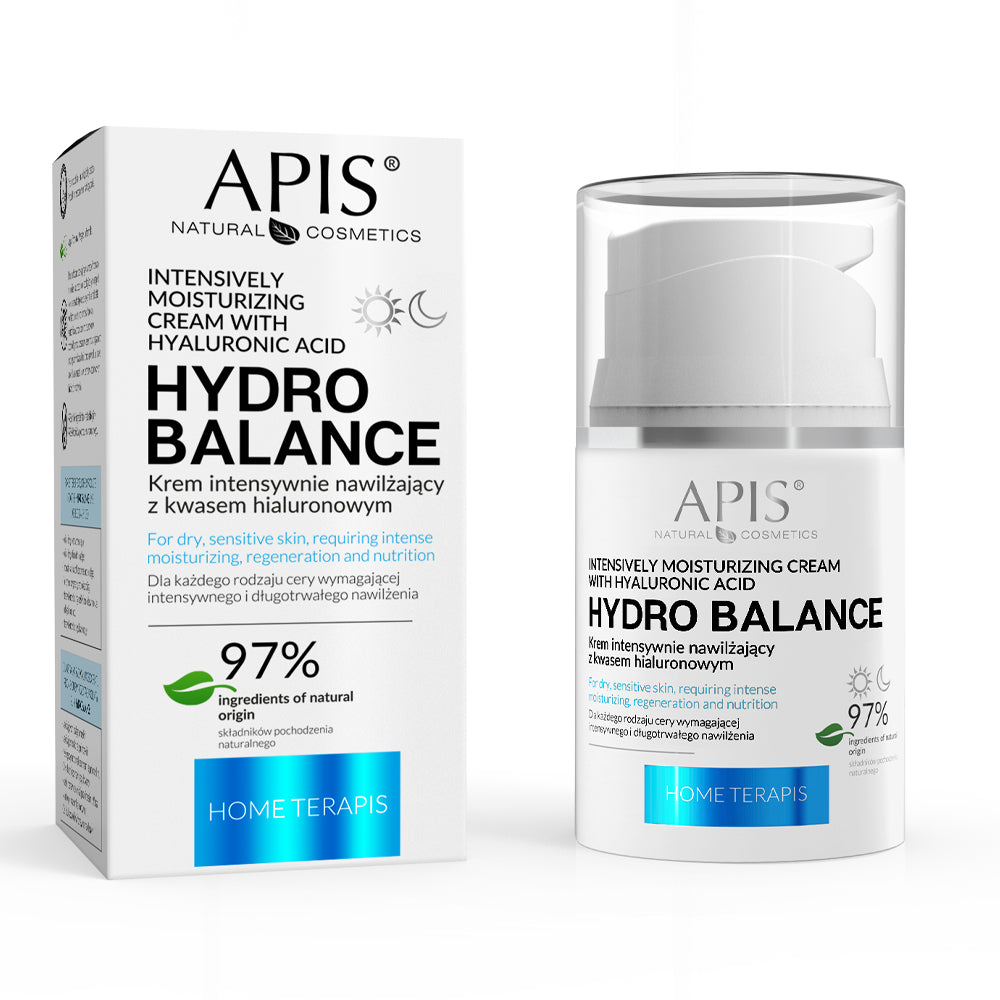 Front view of Apis Hydro Balance Moisturising Cream 50ml
