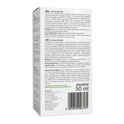 Apis Lifting Peptide Lifting Cream with SNAP-8 Peptide | 50ml | Botox-Like