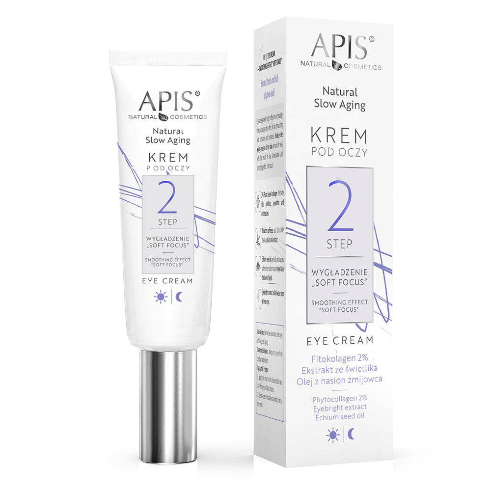 APIS eye cream with packaging on a white background