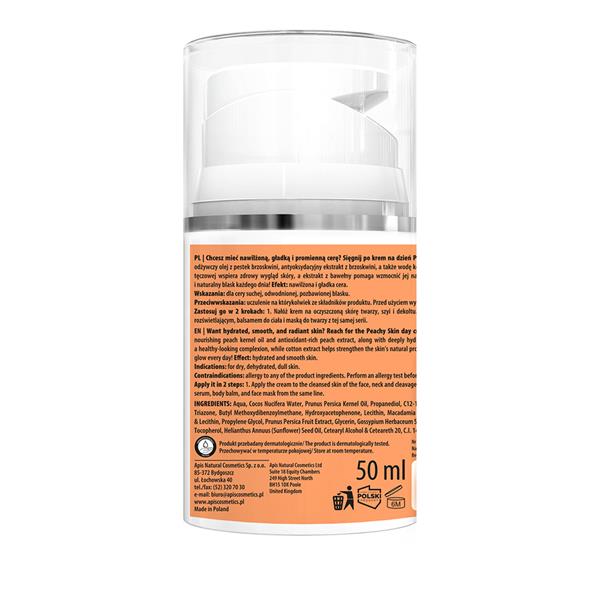 Skincare product container with label on a white background