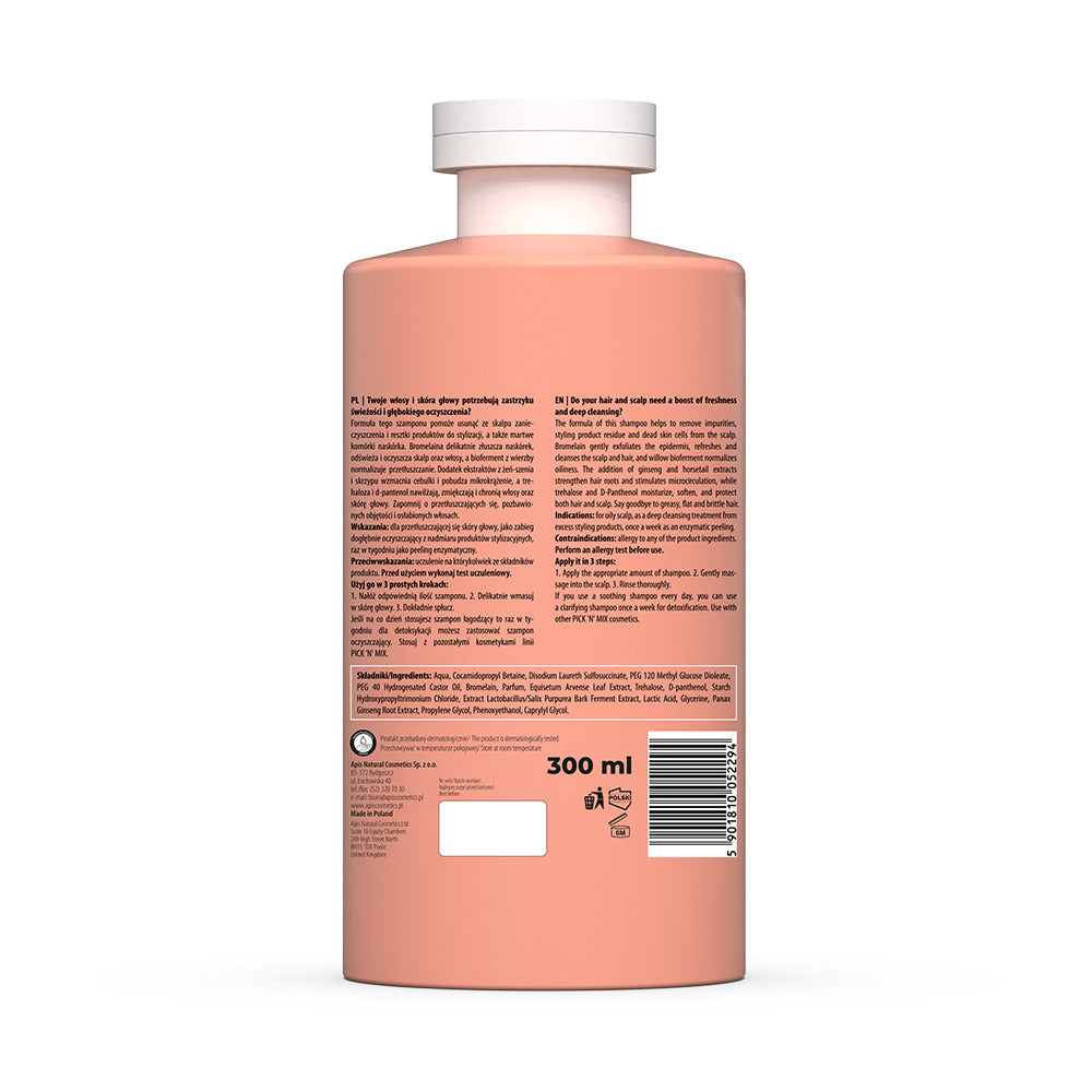 Apis Pick’N’Mix Cleansing Shampoo | Deep‑Clean | 300 ml