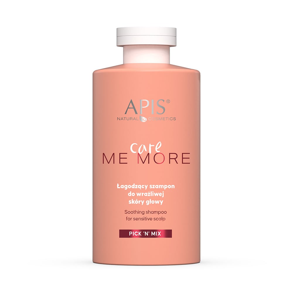 Apis Natural Cosmetics shampoo bottle on a white background