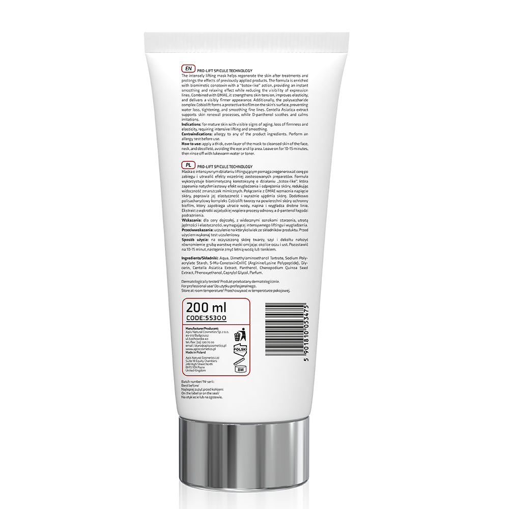 Back view of Apis Pro-Lift Lifting Gel Mask 200ml