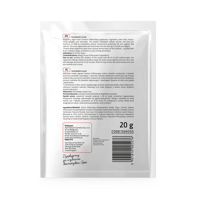 Apis Raspberry Glow Algae Mask with Freeze‑Dried Raspberries | 20 g