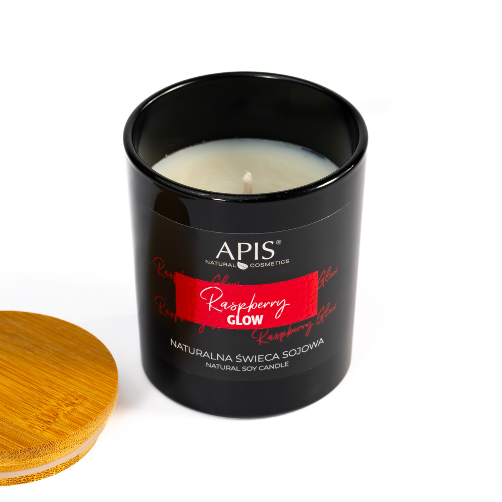 Open Apis Raspberry Glow Natural Soy Candle 150g