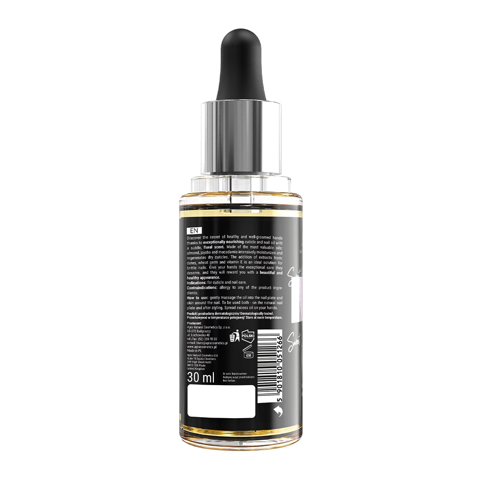 Back view of Apis Sweet Bloom Cuticle and Nail Oil 30ml