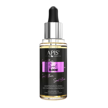 Front view of Apis Sweet Bloom Cuticle and Nail Oil 30ml