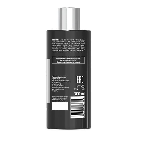 Back view of Apis Action for Men 3-in-1 Body Wash Gel 300ml