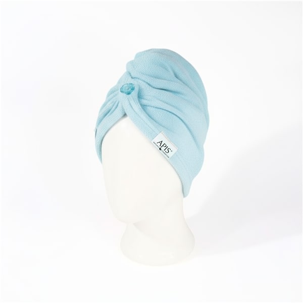 Blue Apis quick-drying microfibre hair turban towel
