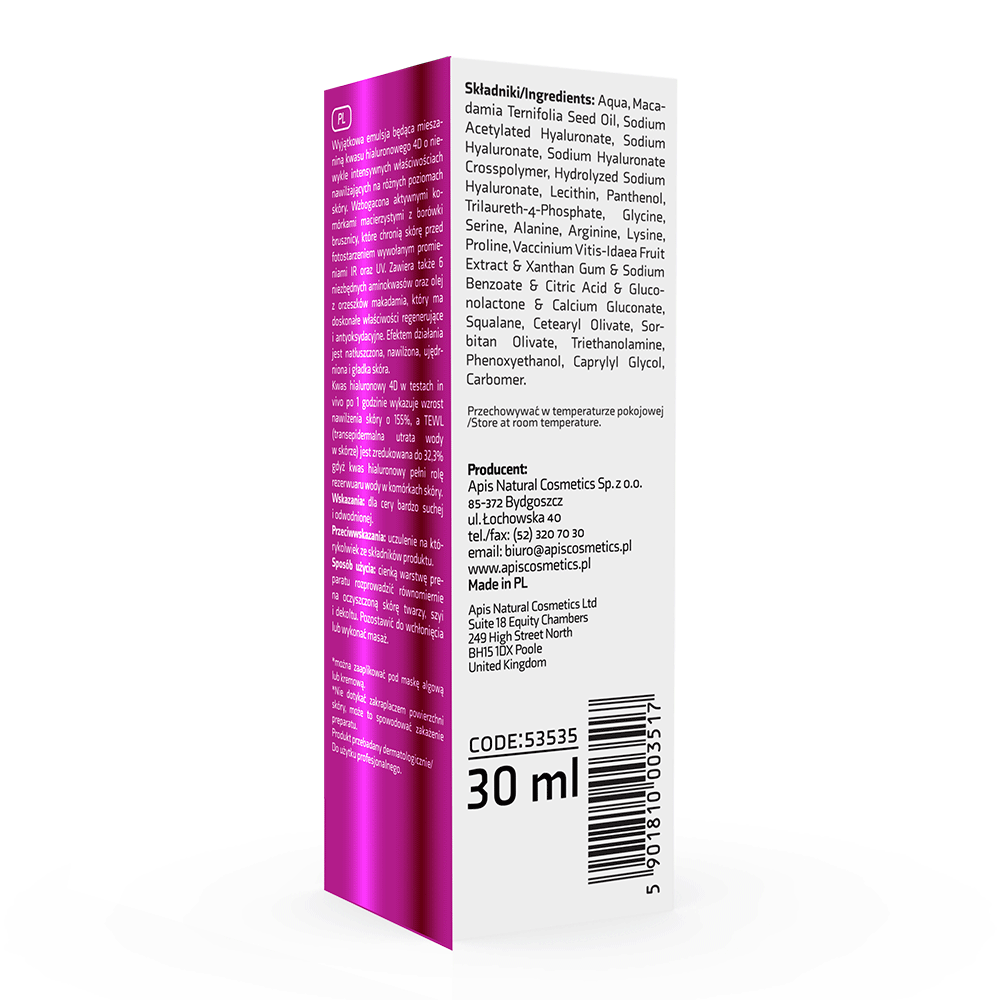 Apis Hyaluron 4D and Lingostem Concentrate 30ml product animation