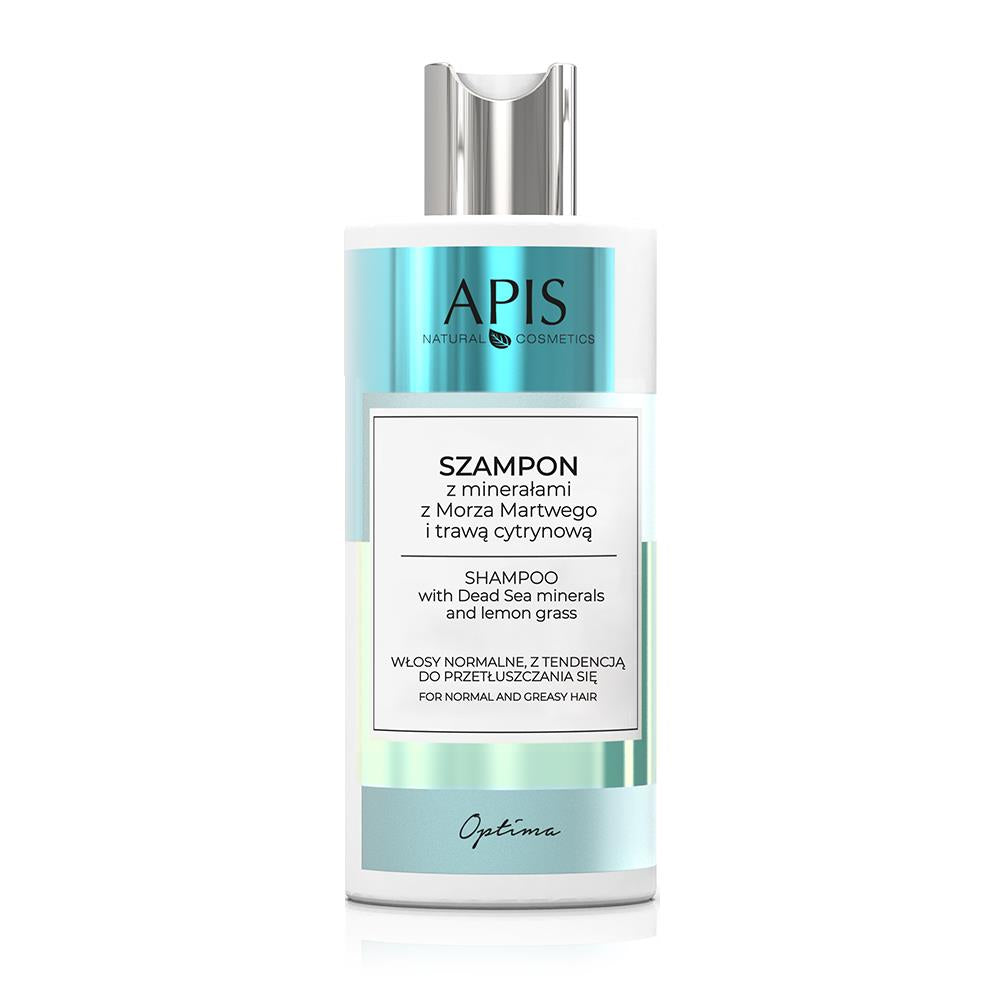 Front view of Apis Optima Shampoo with Dead Sea Minerals 300ml